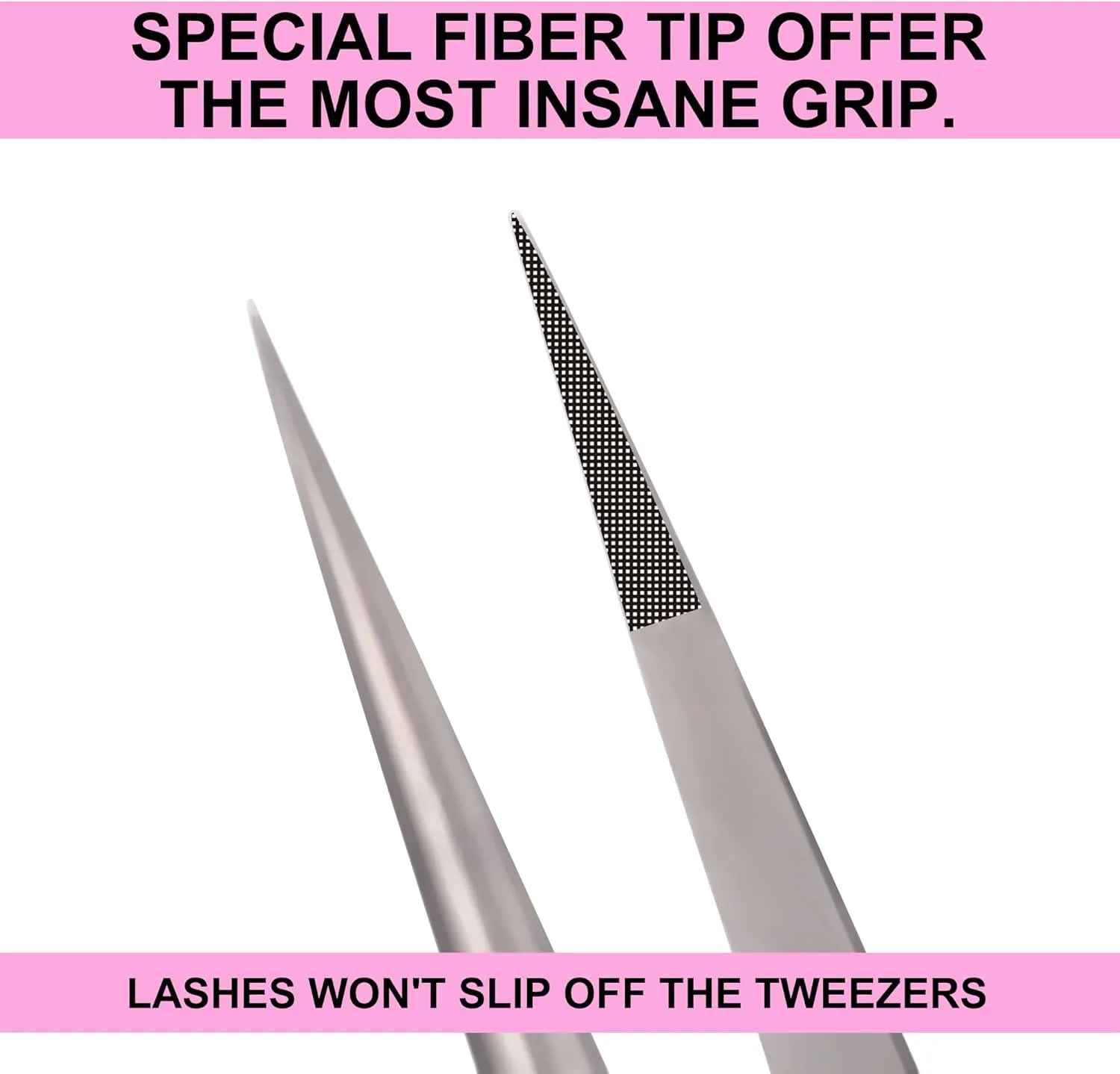 Fiber Tip Lash Tweezers For Eyelash Extension 4 Pcs Tweezers Professional Artist Tech Work Kit Tools,Best Volume Eyelash Lashes Extensions Precision Supplies Volume Boot 90 45 Degree(Omber pink)