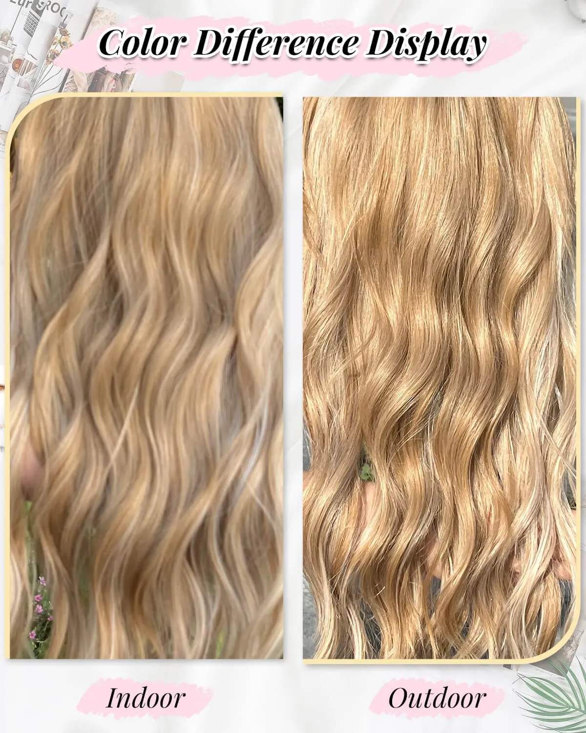 Fine Plus 20inch Hair Topper 7"X7" Wavy Synthetic Wiglets Ladies-Champagne Blonde with Highlights