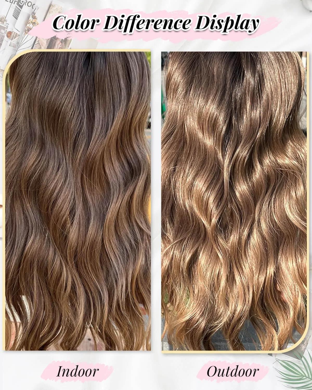 Fine Plus 20" Synthetic Wavy Hair Topper, 7"x7" Large Base, Clip-in Wiglet for Women – 3-Tone Rich Brown with Dark Root.