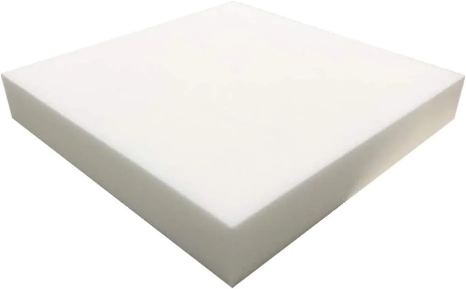 Foamma 4" x 14" x 18" High Density Upholstery Foam, Chair Cushion Square Foam for Dining Chairs, Wheelchair Seat Cushion Replacement