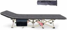 Folding Camping Cot with Mattress for Adults,Sleeping Bed Cots,Portable Sleeping Cot Bed with Carry Bag for Tent, Office, Camping, Outdoor,Suede Surface