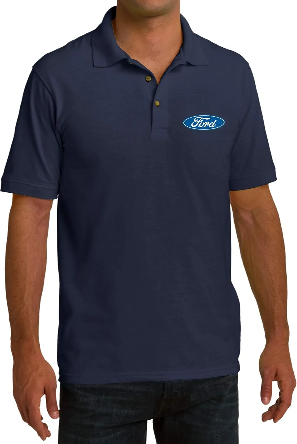 Ford Oval Pique Polo Pocket Print
