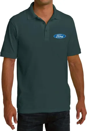 Ford Oval Pique Polo Pocket Print
