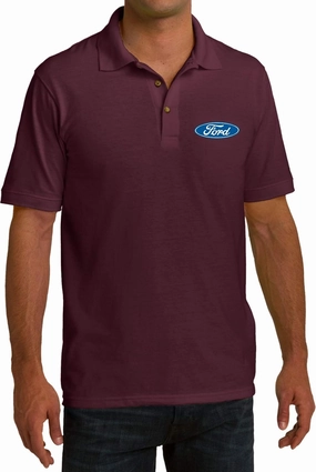 Ford Oval Pique Polo Pocket Print