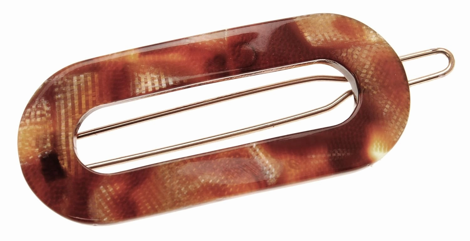 France Luxe Mini Oval on Tige Boule Barrette - Africa