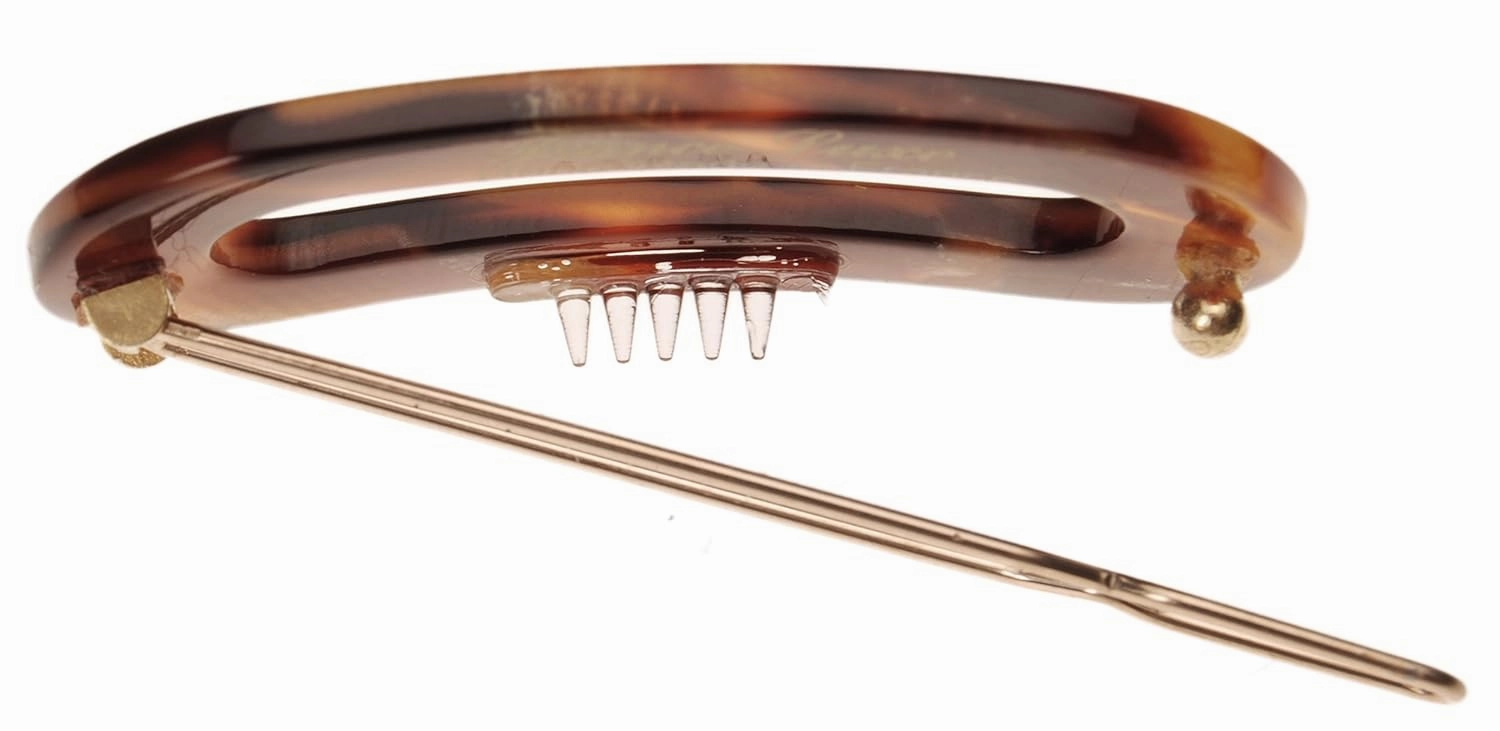France Luxe Mini Oval on Tige Boule Barrette - Africa