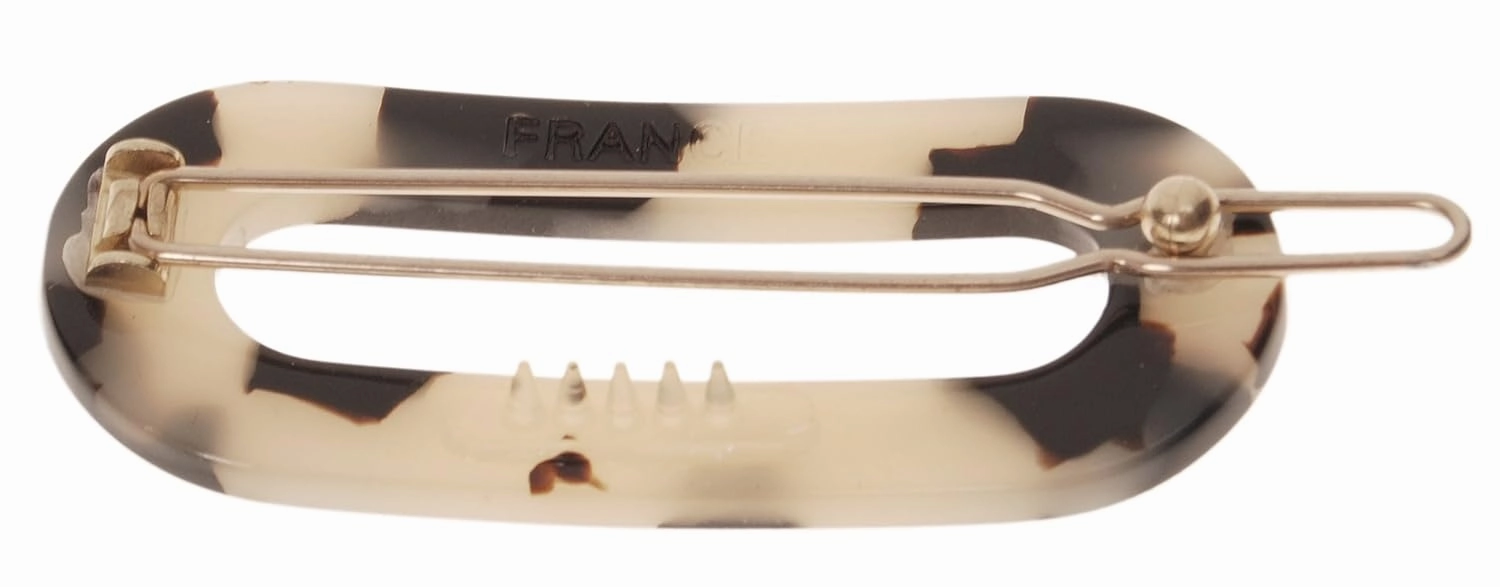 France Luxe Mini Oval on Tige Boule Barrette - Ivory Tokyo