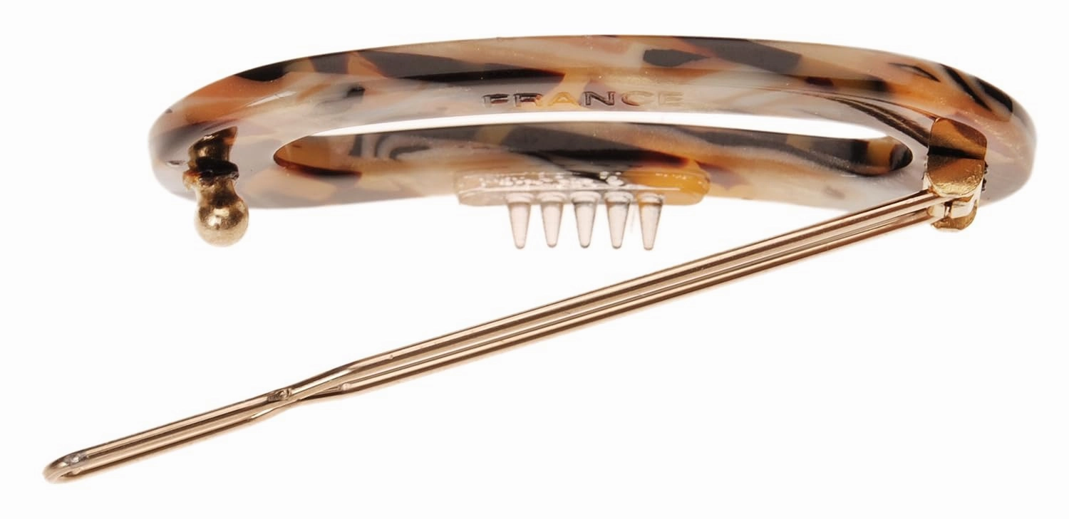 France Luxe Mini Oval on Tige Boule Barrette - Lasco
