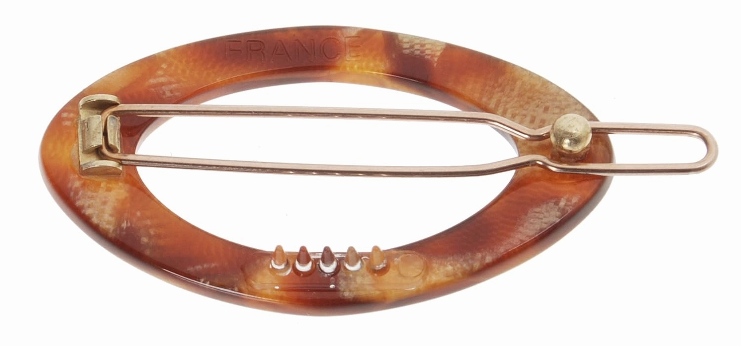 France Luxe Narrow Oval on Tige Boule Barrette - Africa