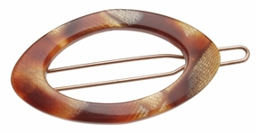 France Luxe Narrow Oval on Tige Boule Barrette - Africa