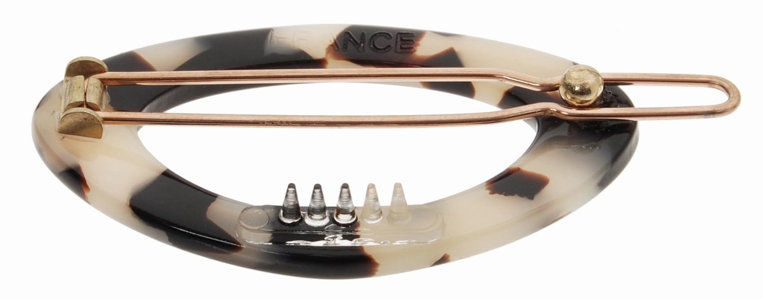 France Luxe Narrow Oval on Tige Boule Barrette - Ivory Tokyo