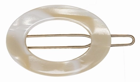 France Luxe New Cutout Oval Tige Boule Barrette - Alba