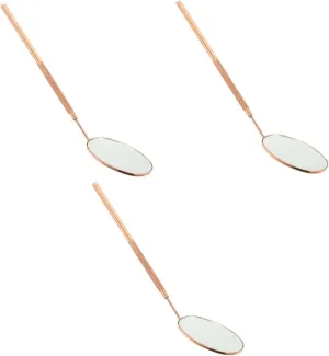 FRCOLOR 3pcs Lash Mirror Stainless Steel Eyelash Extensions Tool for Precision Adjustments Portable Makeup Mirror for Home Salon Use for Eyelash Technicians Beginners