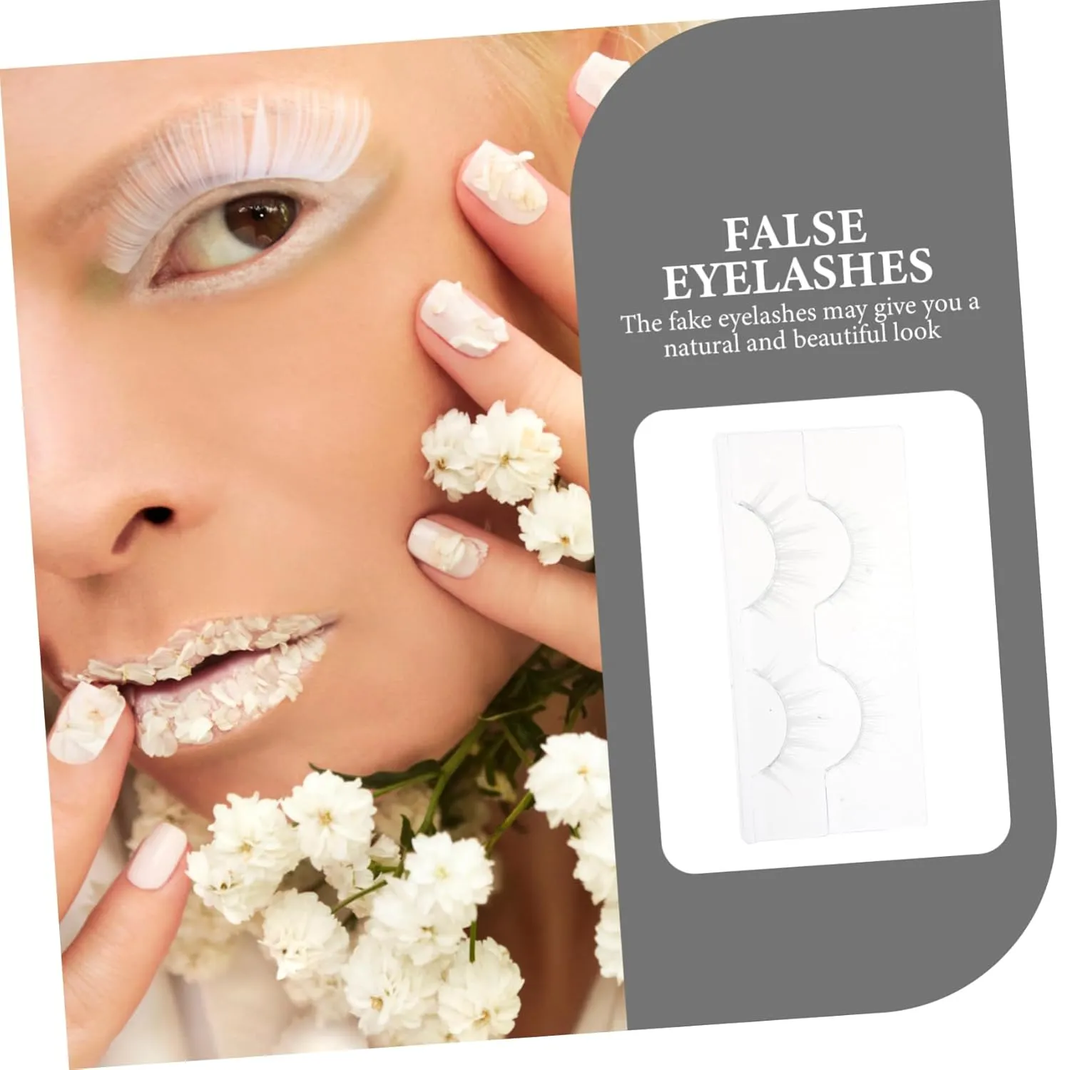 FRCOLOR 8pairs Faux Eyelashes for Women of Natural Looking False Lashes Easy to Apply for Weddings Photoshoots and Daily Use Lightweight Chemical Fiber Material Accessory