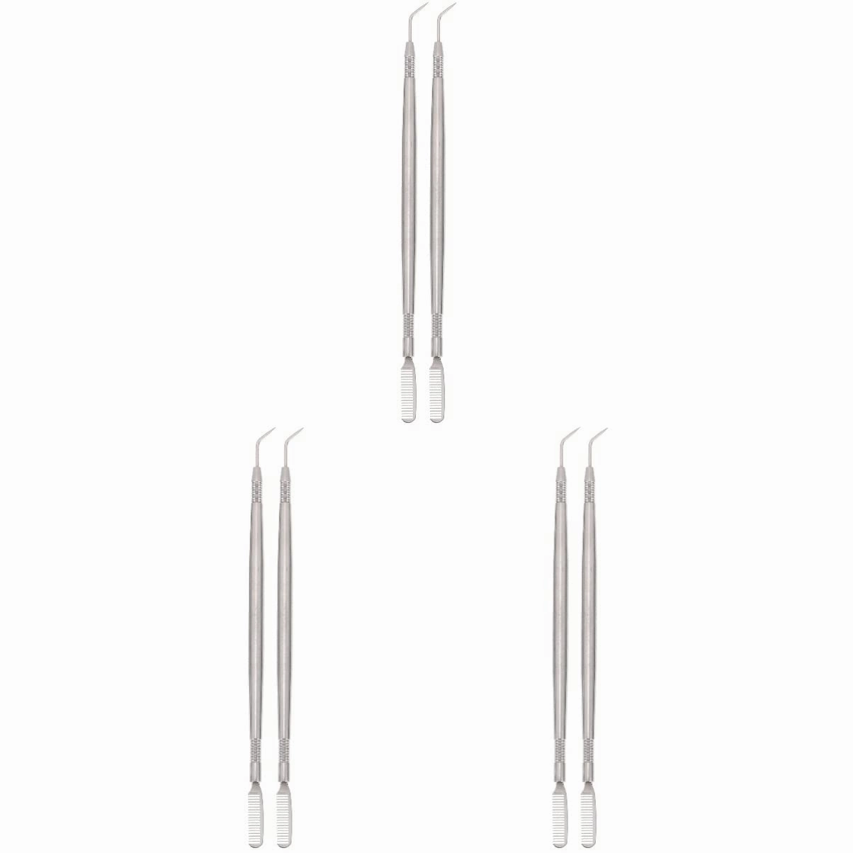 FRCOLOR 6pcs Stainless Steel Eyelash Lift Tool Multipurpose Eyebrow Combs Eyelash Teasing Needle for Precision Perming Curling for Makeup Artists and Personal Use