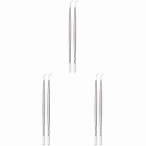 FRCOLOR 6pcs Stainless Steel Eyelash Lift Tool Multipurpose Eyebrow Combs Eyelash Teasing Needle for Precision Perming Curling for Makeup Artists and Personal Use