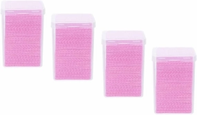 FRCOLOR 800pcs Lint- Nail Towel Glue Cleaning Cotton Pads Eyelash Glue Glue Cleaning Pad Glue Bottle Cleaning Wiper Cotton Sheet Pure Cotton Anti-Clogging Pink