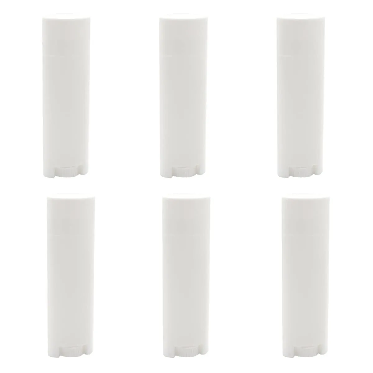 FZBNSRKO 5ml 100 Pcs Empty Oval Deodorant Lip Balm Tubes Twist-up Refillable Mini Size Containers for Carry-On Travel,DIY Deodorants,White