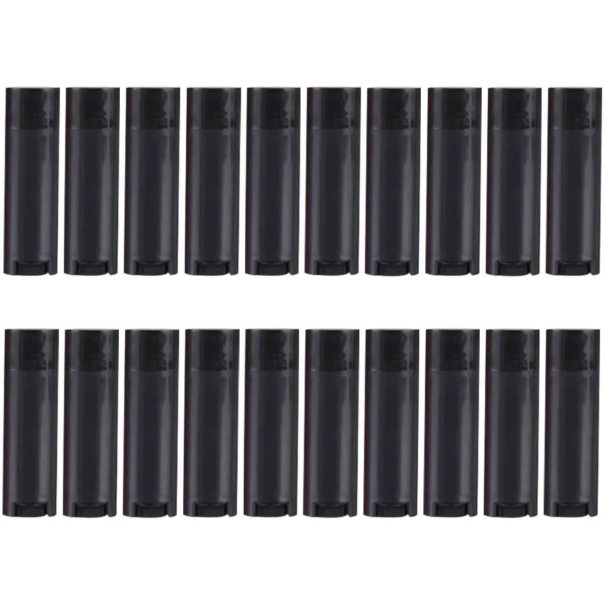 FZBNSRKO 5ml 50 Pcs Empty Oval Deodorant Lip Balm Tubes Twist-up Refillable Mini Size Containers for Carry-On Travel,DIY Deodorants,Black