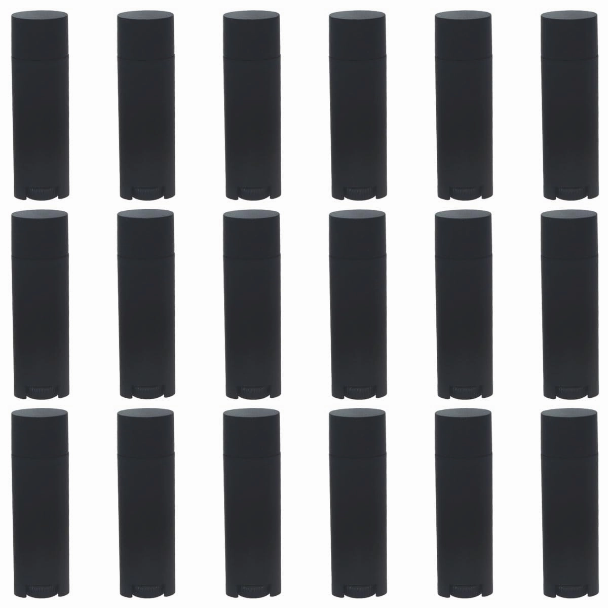 FZBNSRKO 5ml 50 Pcs Frosted Black Empty Oval Deodorant Lip Balm Tubes Twist-up Refillable Mini Size Containers for Carry-On Travel,DIY Deodorants