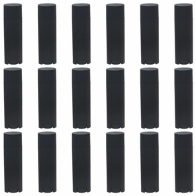 FZBNSRKO 5ml 50 Pcs Frosted Black Empty Oval Deodorant Lip Balm Tubes Twist-up Refillable Mini Size Containers for Carry-On Travel,DIY Deodorants
