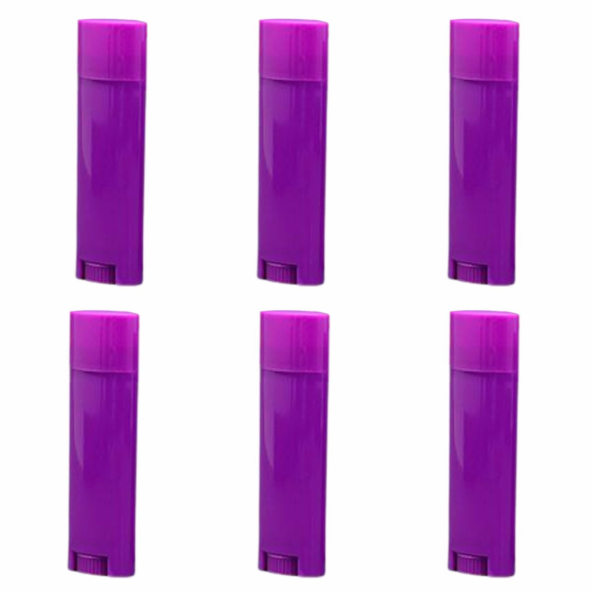 FZBNSRKO 5ml 50Pcs Empty Oval Deodorant Lip balm Tubes Containers Twist-up Refillable Containers for Lipstick,Chapstick,Homemade Lip balm,DIY Deodorants(Purple)