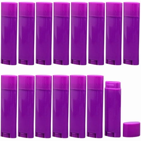FZBNSRKO 5ml 50Pcs Empty Oval Deodorant Lip balm Tubes Containers Twist-up Refillable Containers for Lipstick,Chapstick,Homemade Lip balm,DIY Deodorants(Purple)