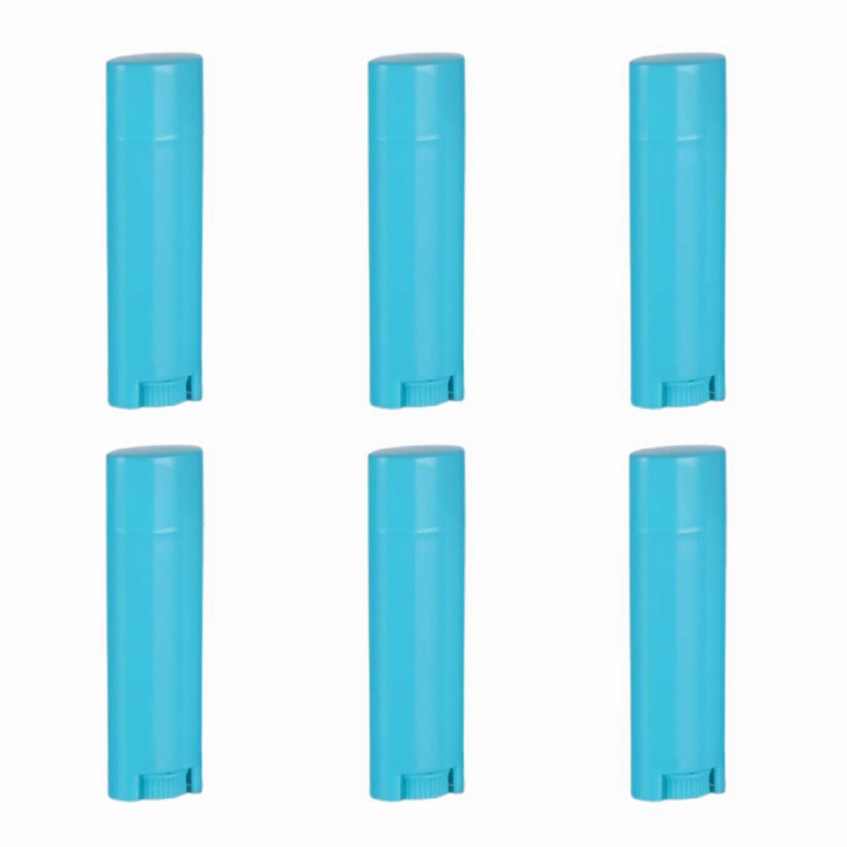FZBNSRKO 5ml 50Pcs Empty Oval Deodorant Lip balm Tubes Containers Twist-up Refillable Containers for Lipstick,Chapstick,Homemade Lip balm,DIY Deodorants(Sky Blue)