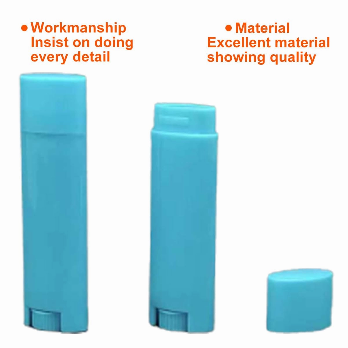 FZBNSRKO 5ml 50Pcs Empty Oval Deodorant Lip balm Tubes Containers Twist-up Refillable Containers for Lipstick,Chapstick,Homemade Lip balm,DIY Deodorants(Sky Blue)