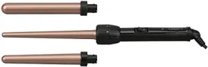 GEM 3 in 1 CURL Designer Professional Ceramic Curler Styling Iron, GEMwith 3 Ceramic Barrels
