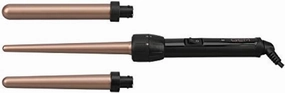 GEM 3 in 1 CURL Designer Professional Ceramic Curler Styling Iron, GEMwith 3 Ceramic Barrels