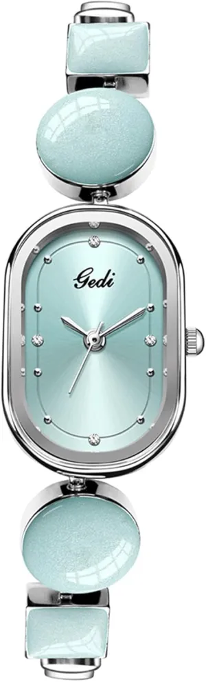 Gosasa Fashion Women's Quartz Watch - Elegant Irregular Bracelet Strap Analog Quartz Ladies Casual Dress Wristwatch with Oval Crystal Dial for Small Wrist