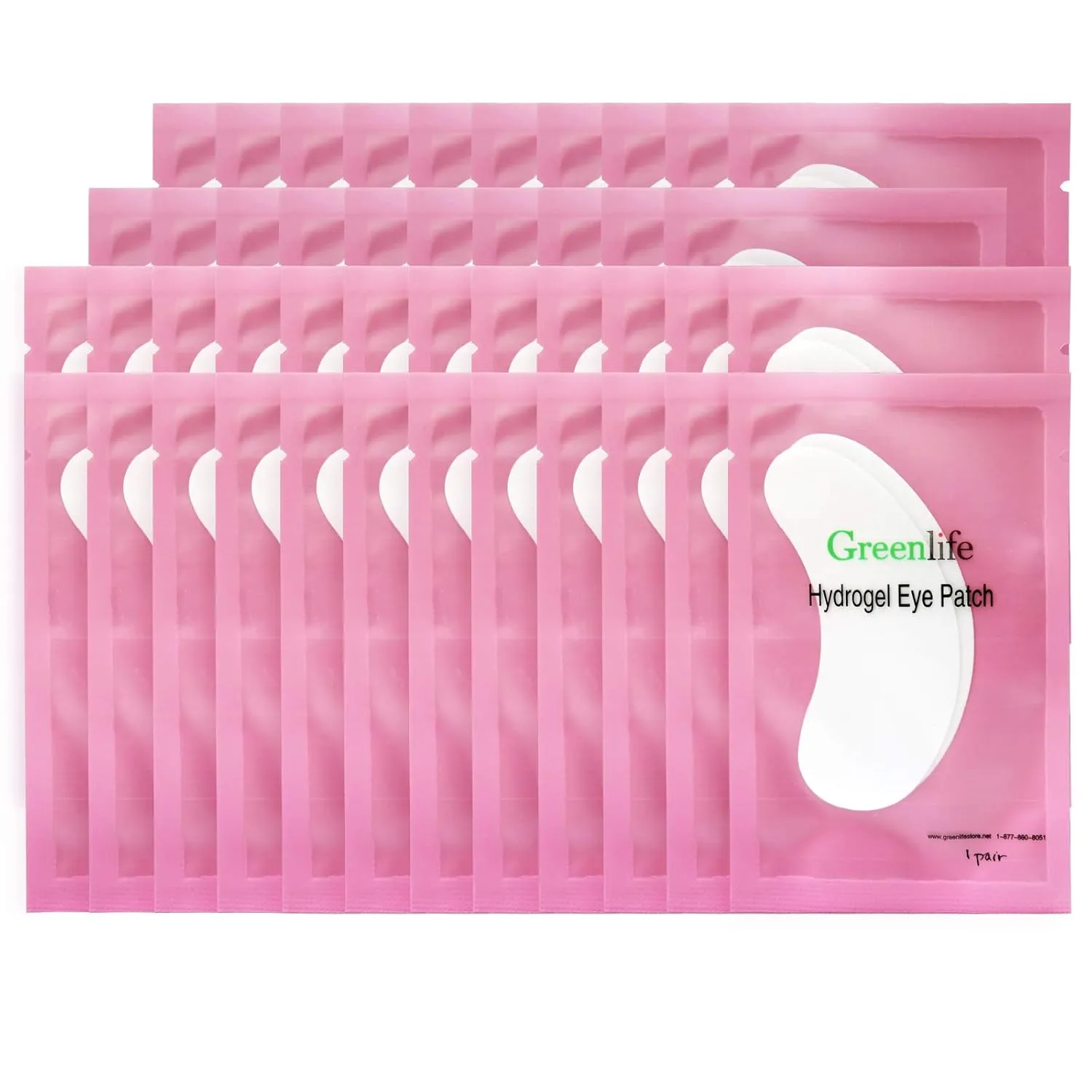 GreenLife 300 Pairs Eye Pads, 100% Naturel Eyelash Extension Under Eye Gel Pads patches kit Collagen with Aloe Vera Hydrogel Eye Patches set for Eyelash Extension Supplies Tools (50 150 300 Pairs)