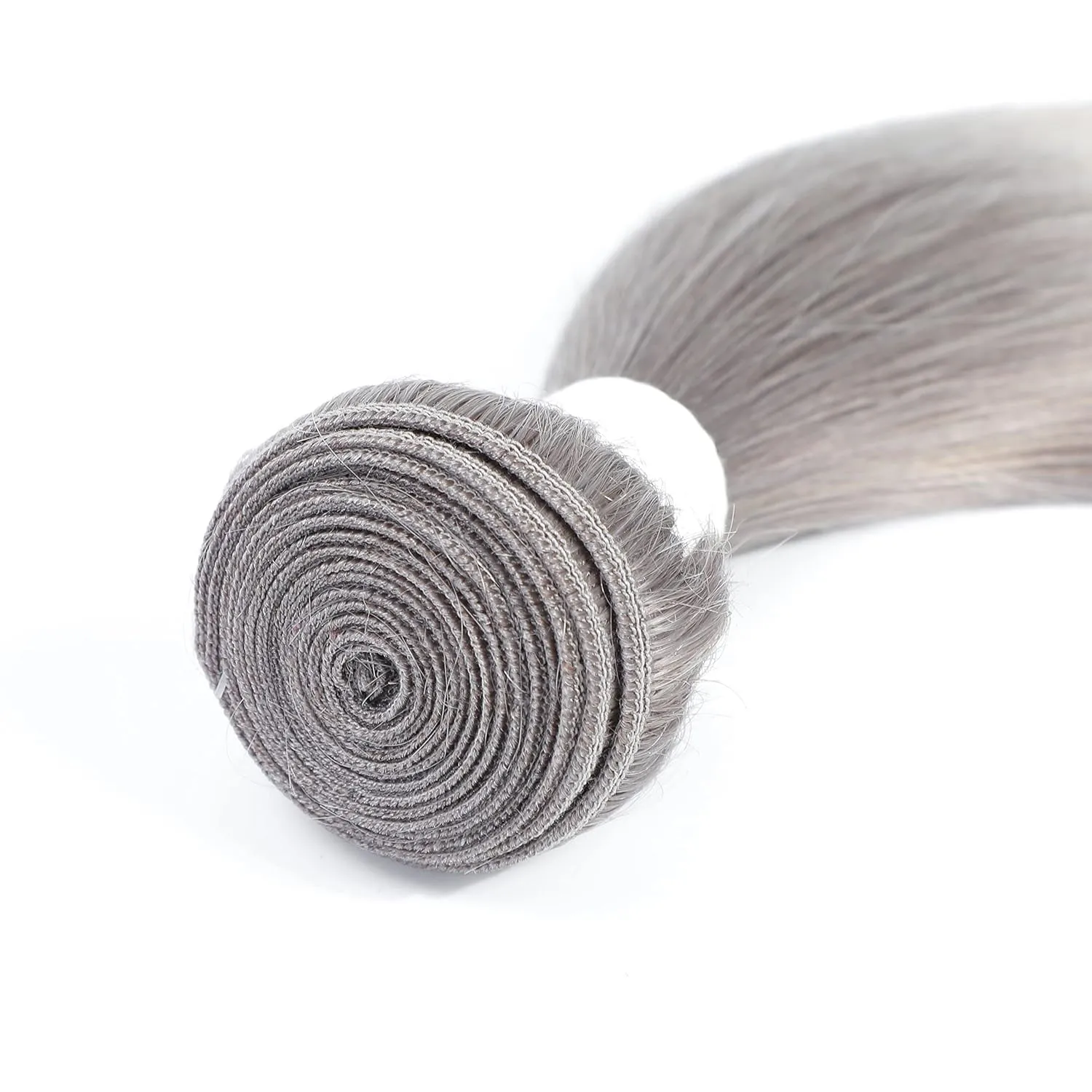 Grey Human Hair Bundles 14inch 1PC 100% Brazilian Straight Human Hair Weave Extension Double Weft Silver Grey Hair Bundles For Women