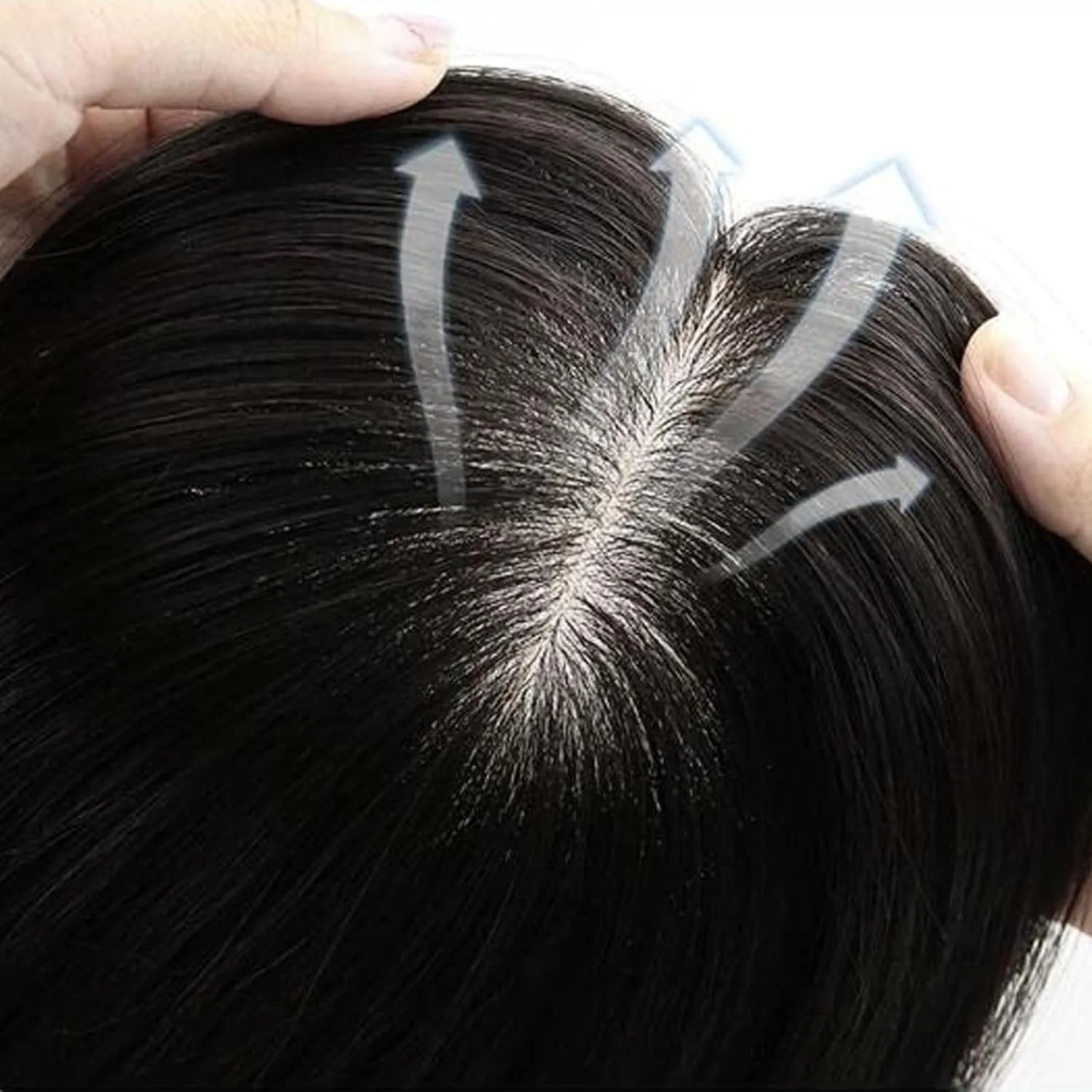 Hair Topper Hairpieces for Women Crown Toppers Hairpieces Clip in Hair Topper for Thinning Hair Synthetic Hair Extension 7inch Brown