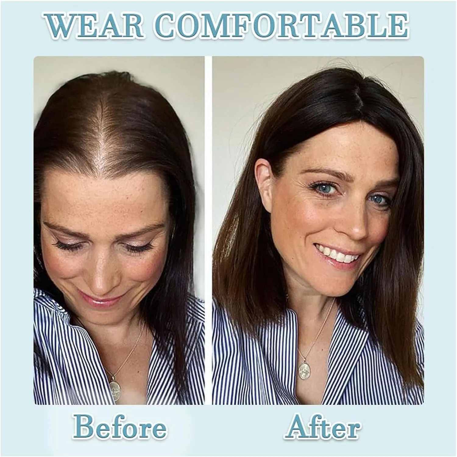 Hair Topper Hairpieces for Women Crown Toppers Hairpieces Clip in Hair Topper for Thinning Hair Synthetic Hair Extension 7inch Brown