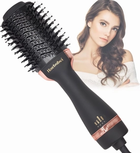 Hair Dryer Brush,Hot Air Brush, Blow Dryer bruch,One Step Hair Dryer and Volumizer with Salon Negative Ionic for Straightening, Professional Brush Hair Dryers for Men and Women (Black)