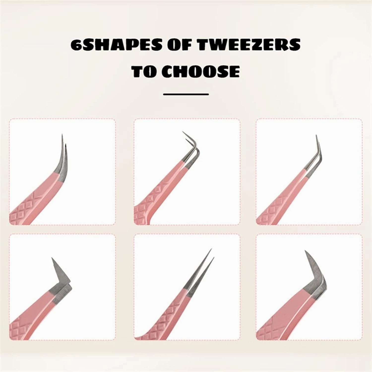 Hair Removal Tweezers Eyelash Tweezers Pink Stainless Steel Professional Super Hard high-Precision Eyelash Tweezers Eyelash Extension kit(Pink01)