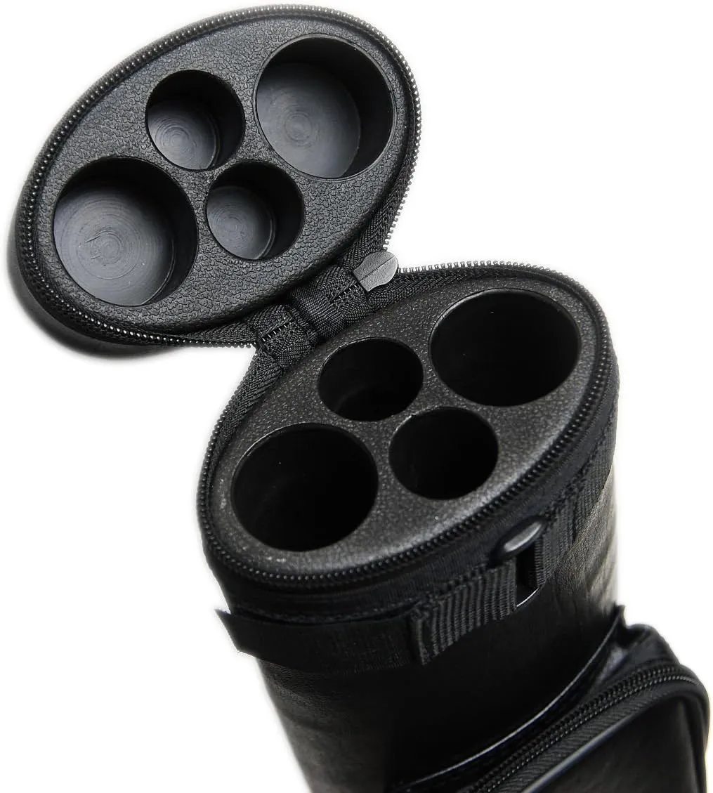 HAN'S DELTA 2x2 Hard Pool Cue Billiard Stick Carrying Case, (Several Colors Available) (Black Oval)