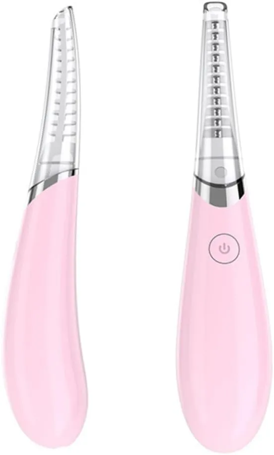 Heated Eyelash Curler USB Device Compact Portable Makeup Tool Curved Brush Dual Temperature Design for Curling Seconds