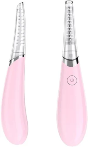 Heated Eyelash Curler USB Device Compact Portable Makeup Tool Curved Brush Dual Temperature Design for Curling Seconds
