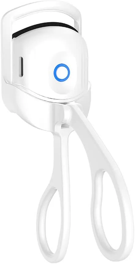 Heated Eyelash Curlers, Heated Eyelash Curler, Eyelash curlers, Electric Eyelash Curler, Rechargeable Electric Eyelash Curler, Eyelash Heated Curler with Quick Pre-Heat (White)