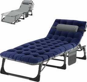 Heavy Duty 3-in-1 Folding Camping Cot for Adults, Adjustable Double-Layer Bed with Mattress & Carry Bag, Ideal for Home, Office, Vacation & Hospital Sleepovers