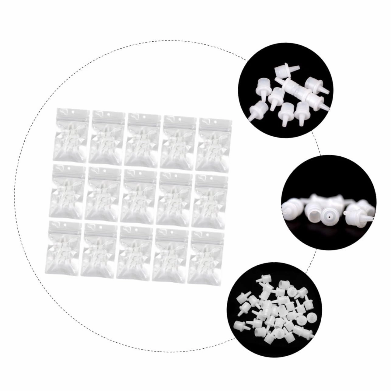 Hemoton 300pcs Eyelash Glue Bottle Mouth Practical Sealing Tips for Precision Application Lightweight Slim Design for Easy Use for Eyelash Extensions and Beauty Tools