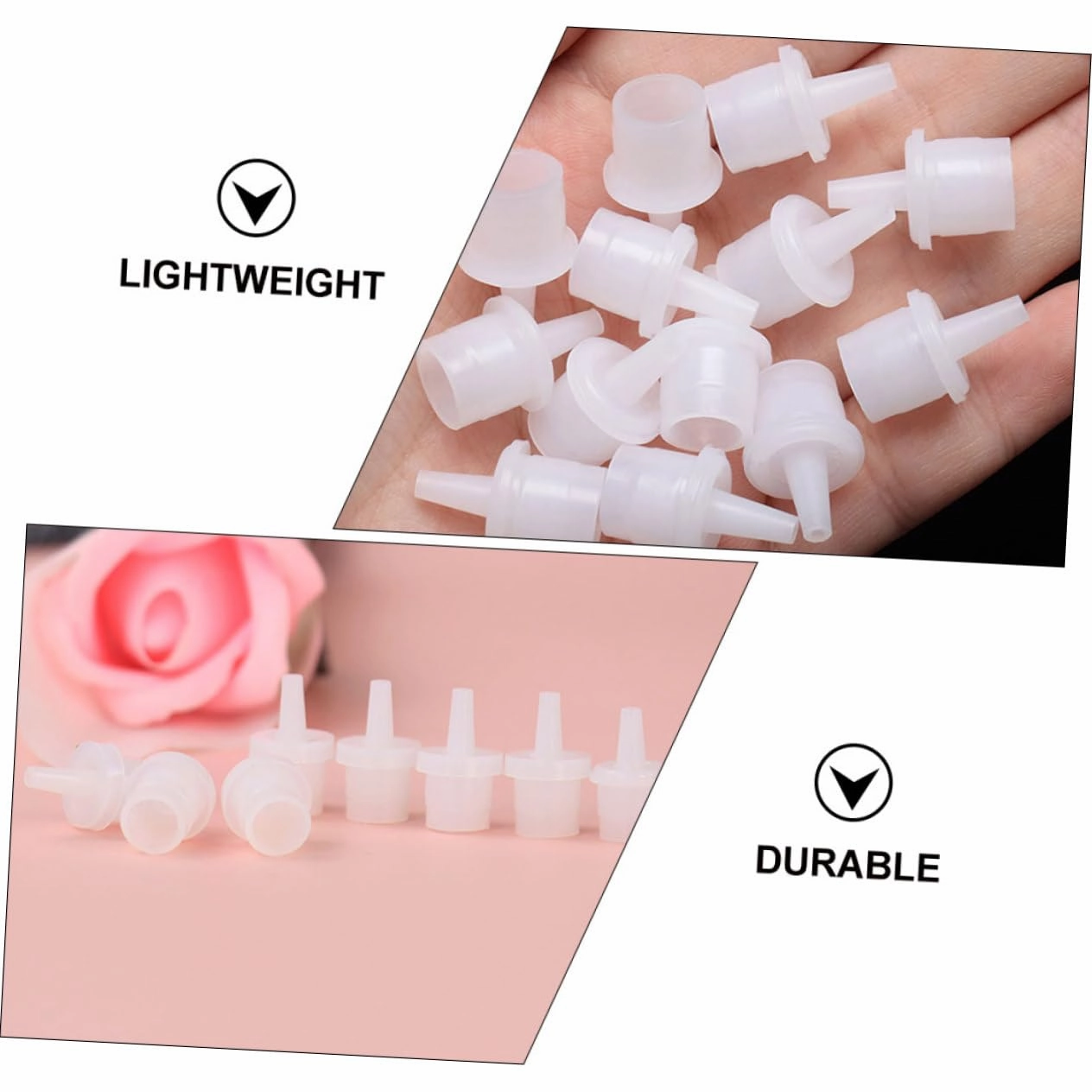 Hemoton 300pcs Eyelash Glue Bottle Mouth Practical Sealing Tips for Precision Application Lightweight Slim Design for Easy Use for Eyelash Extensions and Beauty Tools