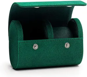 High-end Watch Storage Bag European Style Suede Artificial Leather Watch Box Simple Portable Mechanical Watch Travel Single and Double Watch Box Multi-Color Watch Carrying case (Yellow/Dark Blue/gre