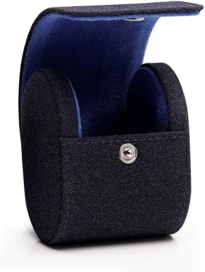 High-end Watch Storage Bag European Style Suede Artificial Leather Watch Box Simple Portable Mechanical Watch Travel Single and Double Watch Box Multi-Color Watch Carrying case (Yellow/Dark Blue/gre