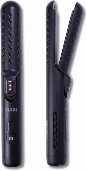 HOT & Cool PRO Styler | Ultra-Light 2-in-1 Flat Iron & Curling Iron with Cool Air System | Ceramic Plates, Rotating Cable, Auto Shut Off, 4 Heat Settings (320°F - 450°F) (Black)