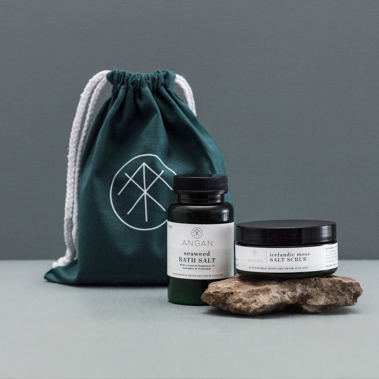 Icelandic Moss Salt Scrub and Seaweed Bath Salt