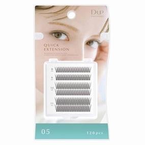 Individual Lash Extension, Quick Natural Look Volume False Eyelash Cluster, Fake Eyelashes All- Day Long Lasting Wear 120pc, 8mm/9mm/10mm/11mm, Japanese V Type Length, 05